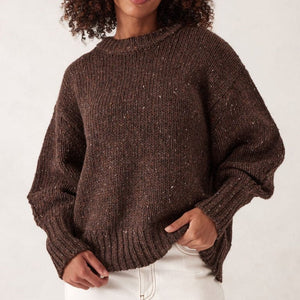 Ceres Life Lofty Knit Crew | Choc Fleck