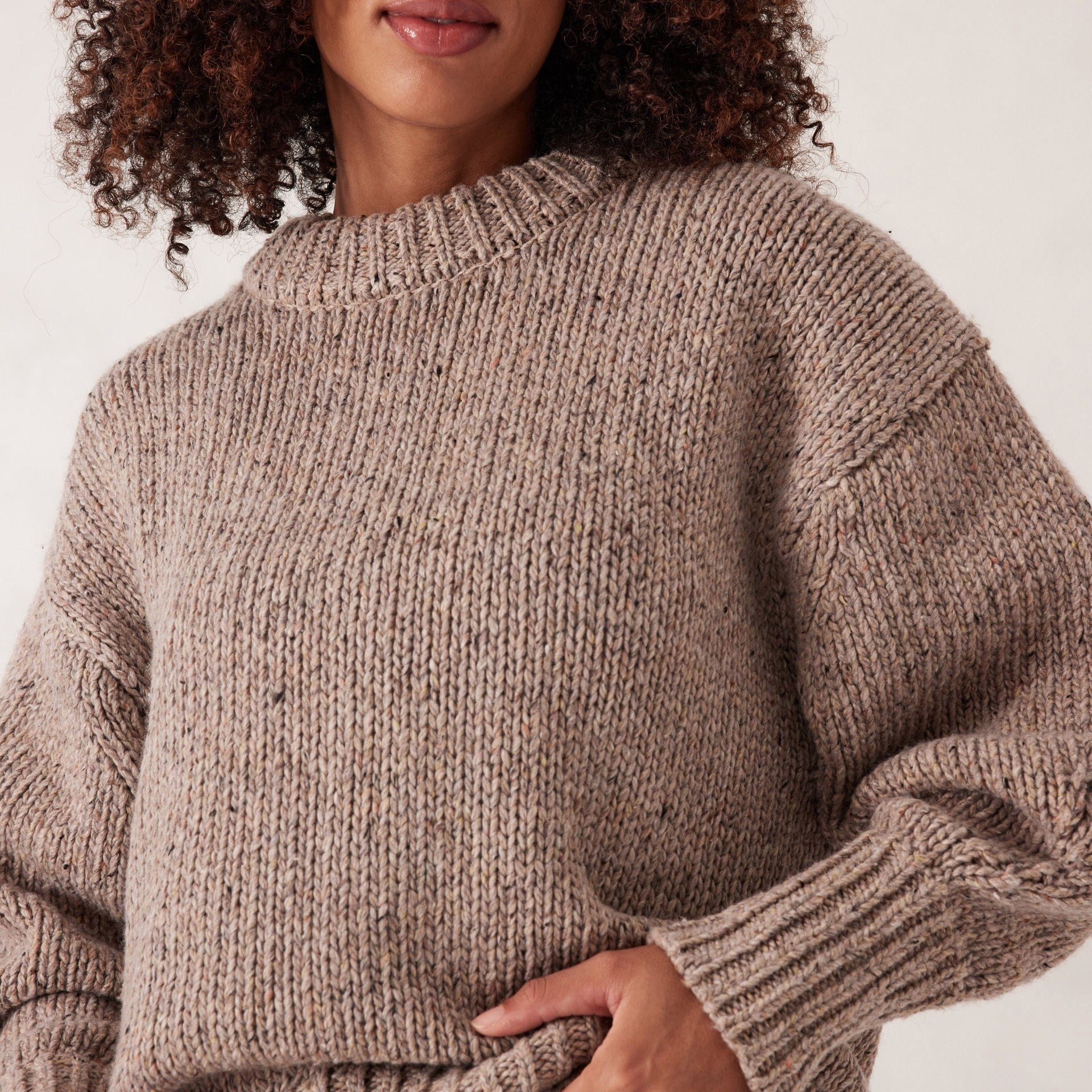 Ceres Life Lofty Knit Crew | Taupe