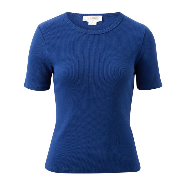 Ceres Life Luella Rib Tee | Prussian Blue