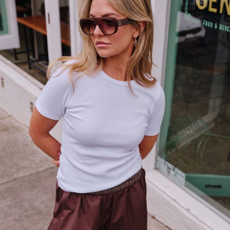 Ceres Life Luella Rib Tee | White