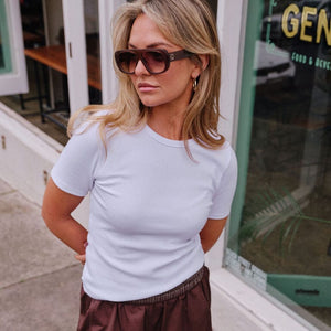 Ceres Life Luella Rib Tee | White
