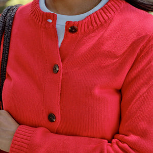 Ceres Life Nelly Long Sleeve Knit Cardi | Fiery Red | Ceres Life