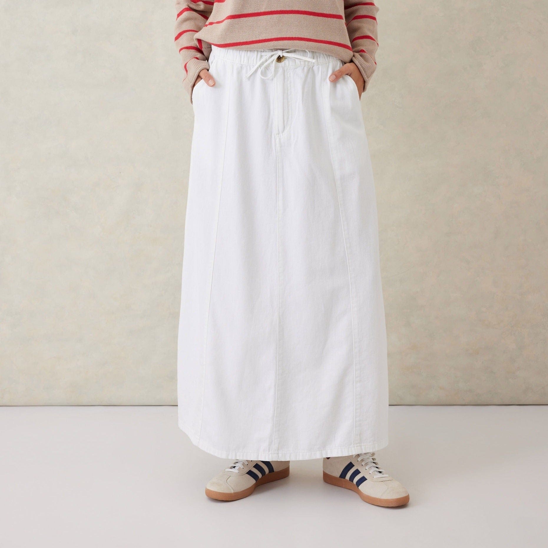 Ceres Life Panelled Maxi Skirt | White