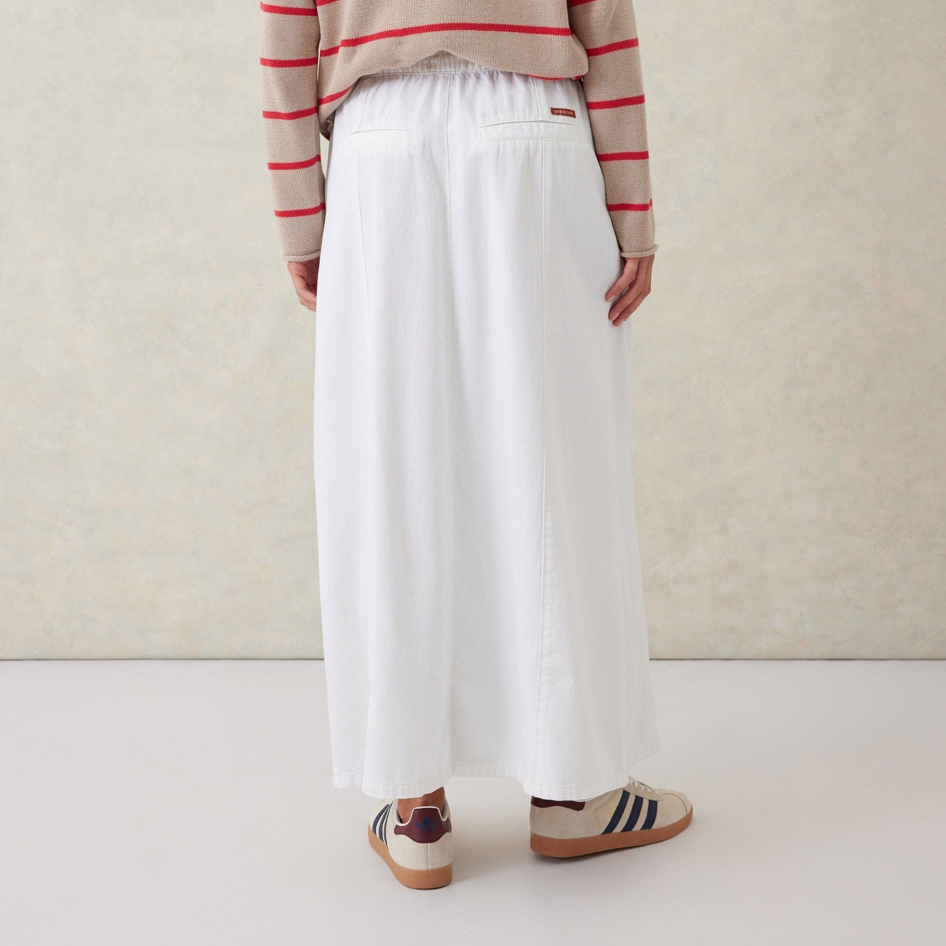 Ceres Life Panelled Maxi Skirt | White