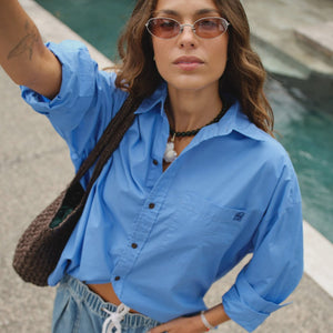 Ceres Life Peta Oversized Shirt |Amalfi Blue| Ceres Life