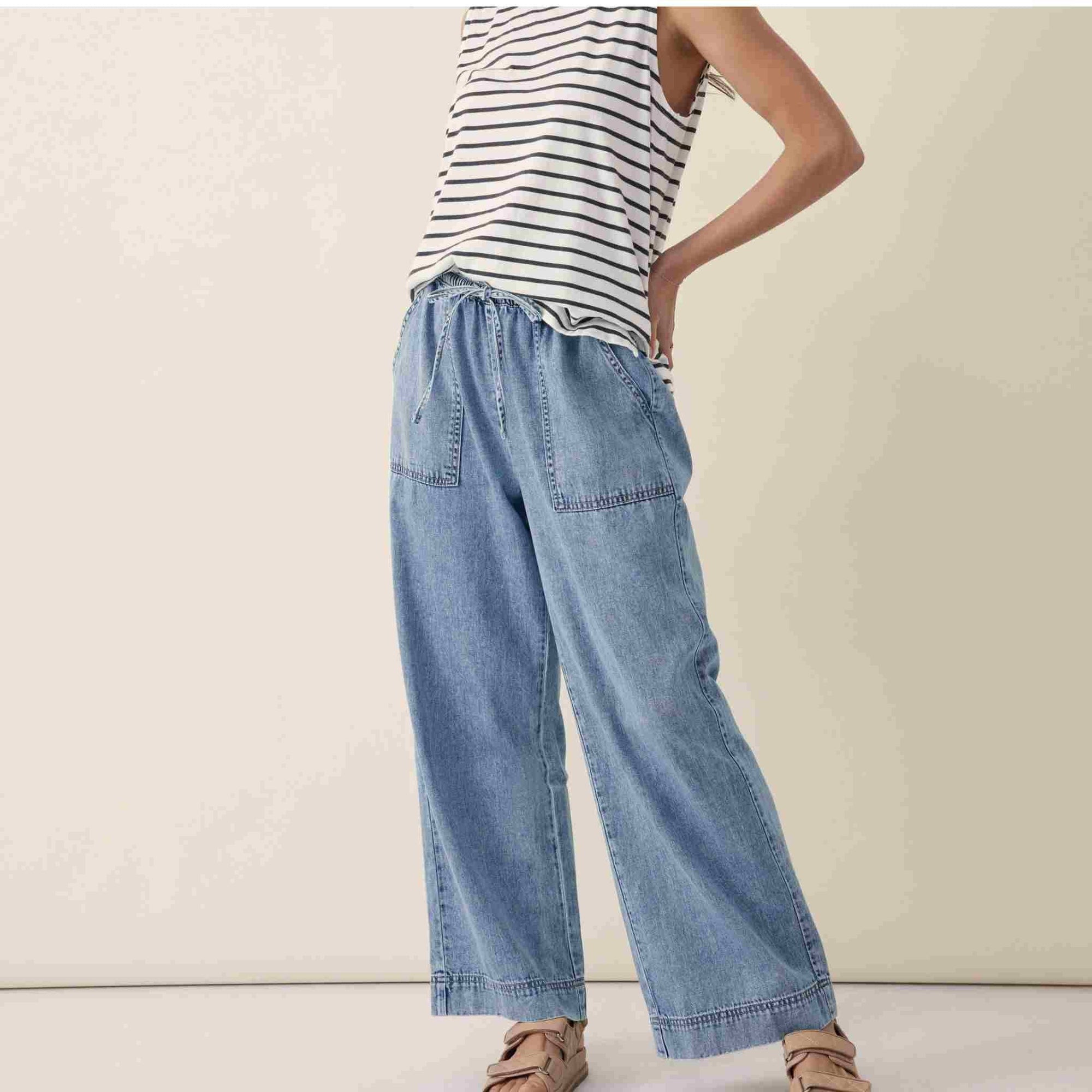 Ceres Life Relaxed Beach Pant | Mid Vintage Denim