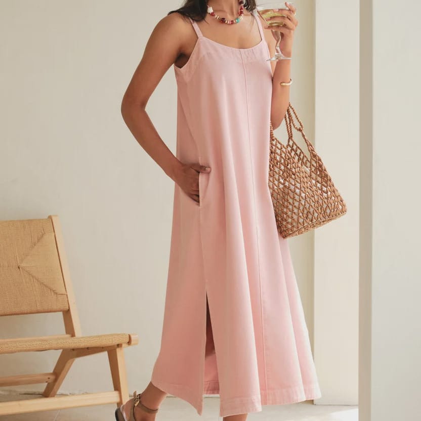 Ceres Life Remy Strappy Midi Dress | Blossom Pink | Ceres Life