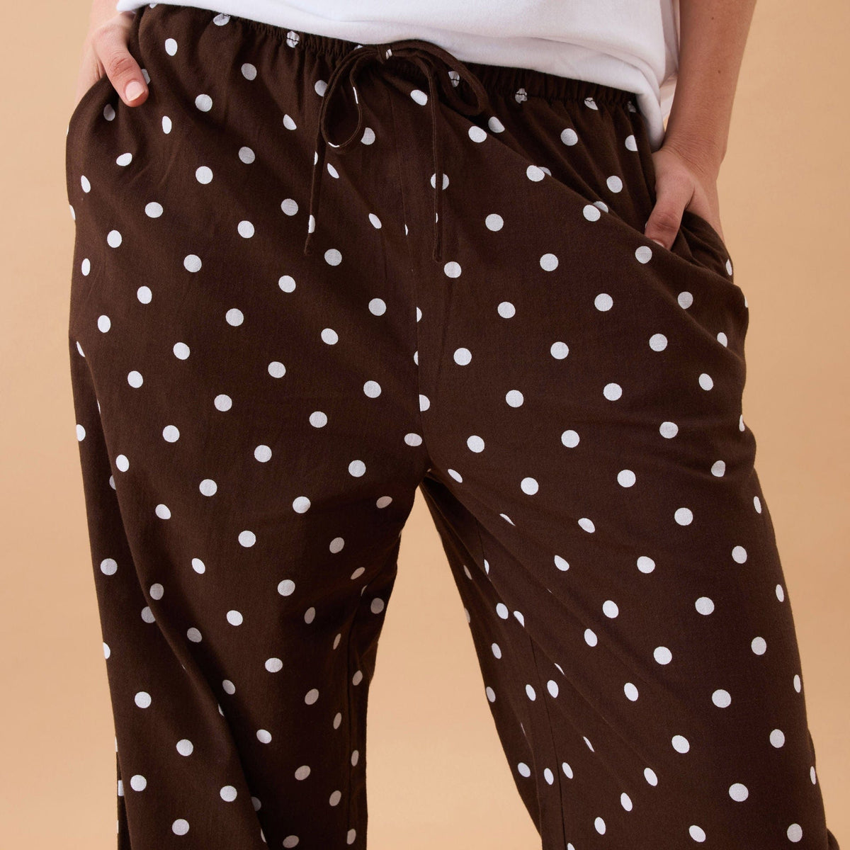 Ceres Life Resort Pant | Choc Polka Dot