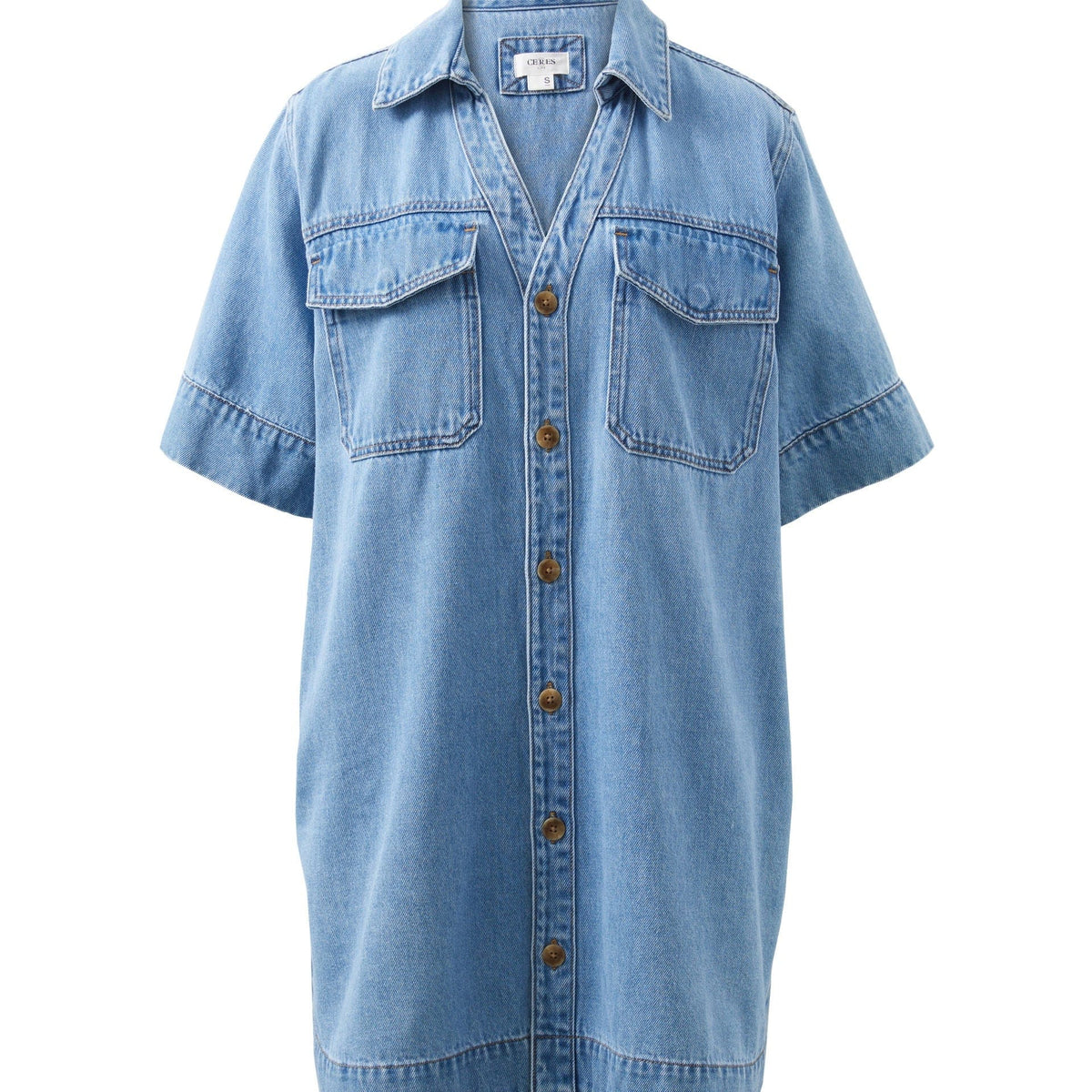 Ceres Life Sammy Relaxed Shirt Dress | Mid Vintage Blue | Ceres Life