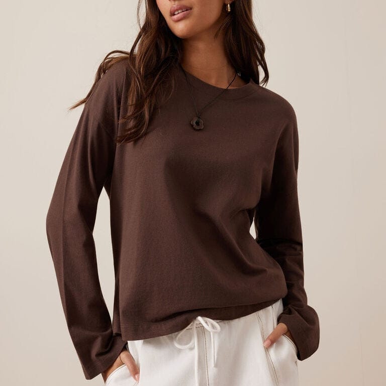 Ceres Life Scout Slouchy L/S Tee | Brunette Brown
