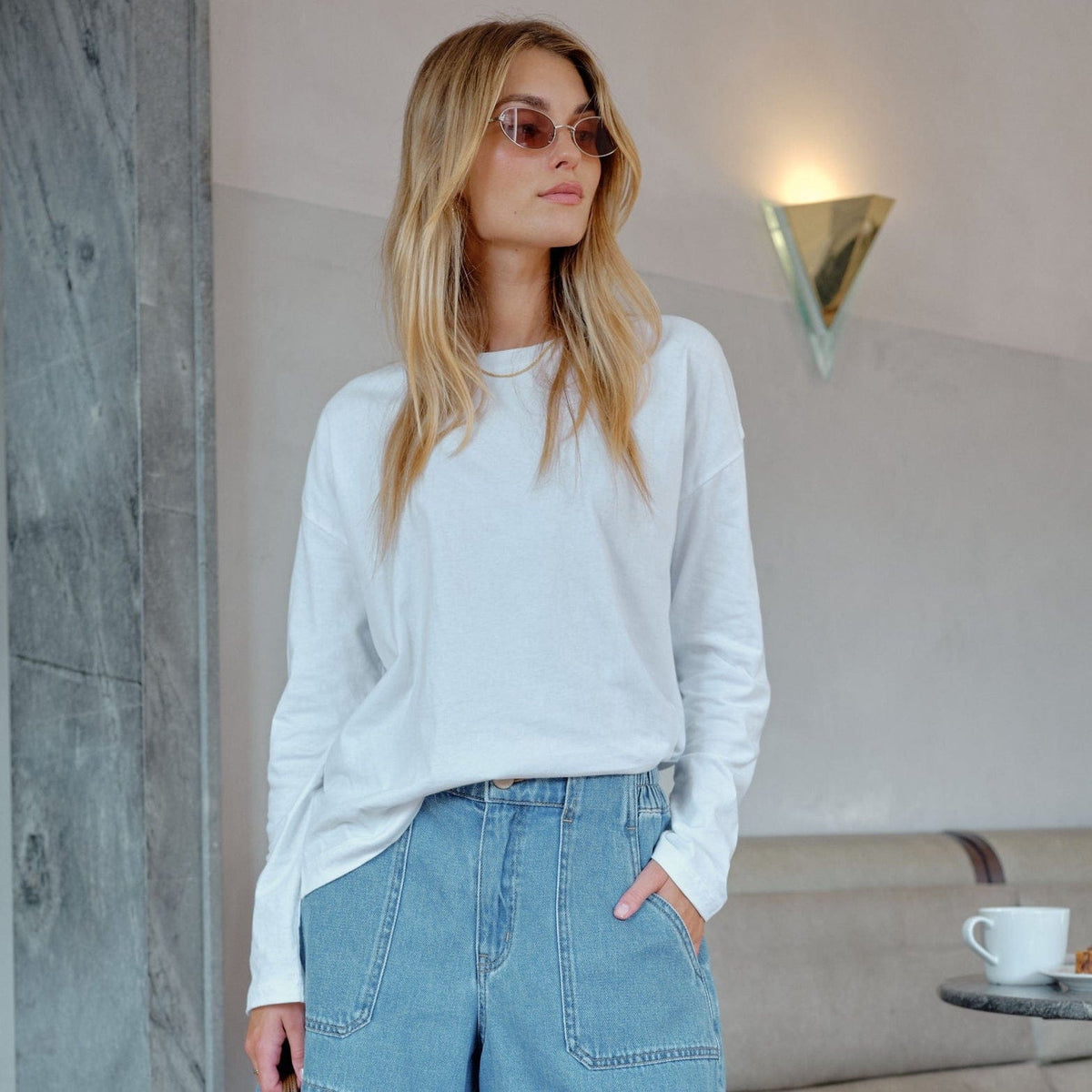 Ceres Life Scout Slouchy L/S Tee | White