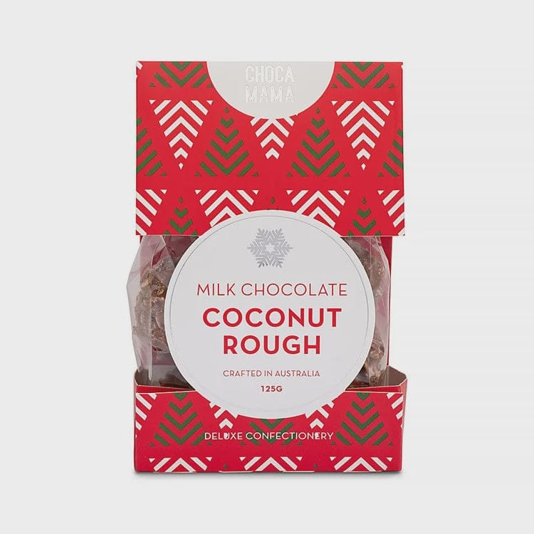 Chocamama Christmas Milk Chocolate Coconut Rough 125g