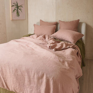 Eadie Lifestyle French Linen Duvet Cover | Lotus