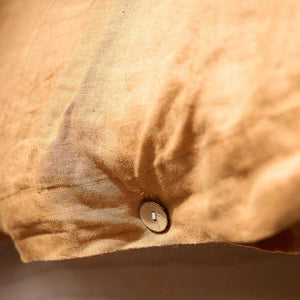 Eadie Lifestyle French Linen Duvet Cover | Ochre