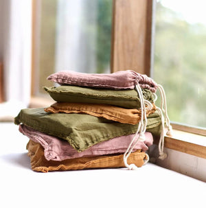 Eadie Lifestyle French Linen Pillowcase Set | Olive