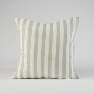 Eadie Lifestyle Santi Outdoor Linen Cushion | Pistachio Stripe