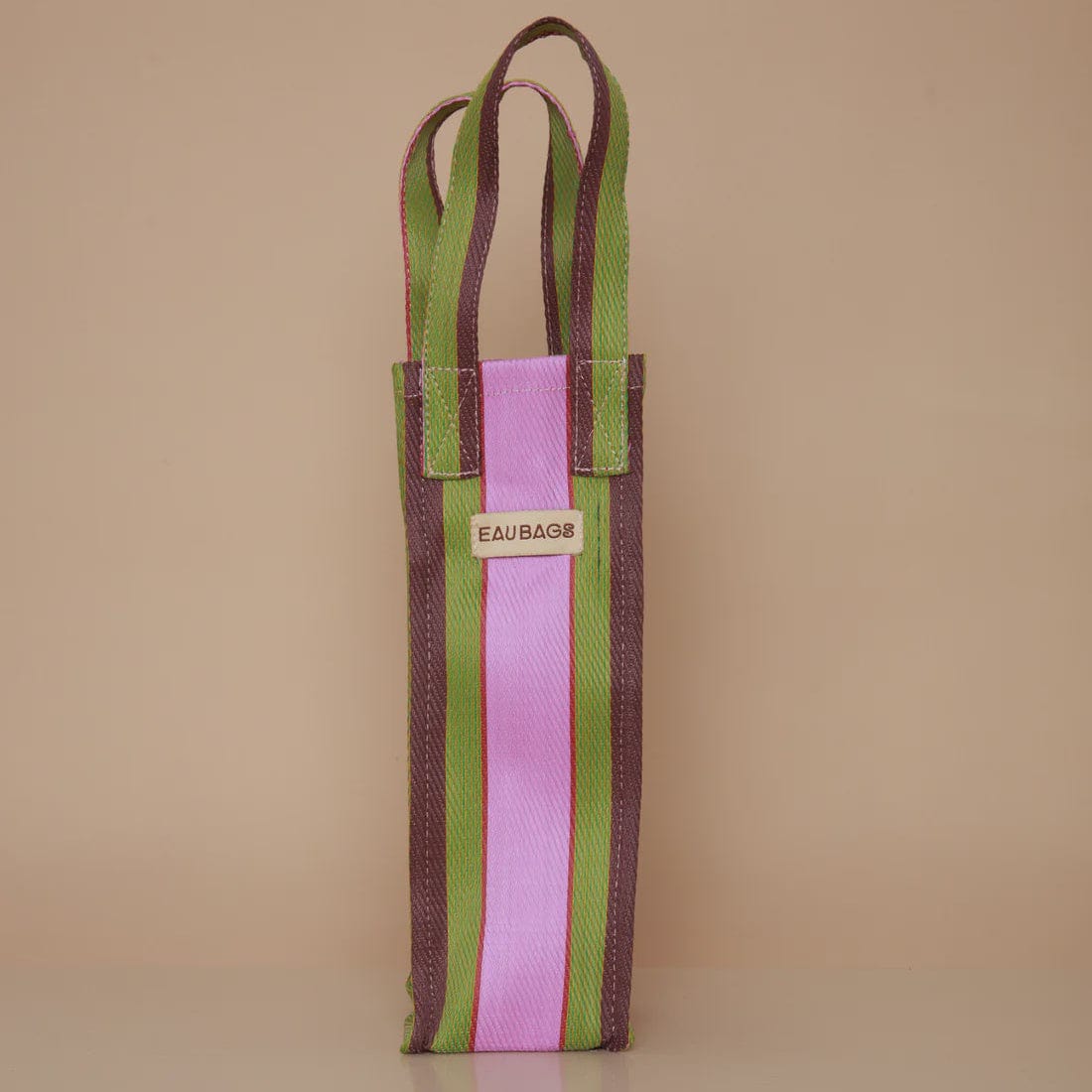 Eau Bags Eau Bags Wine Carrier |Pearl Pink + Olive