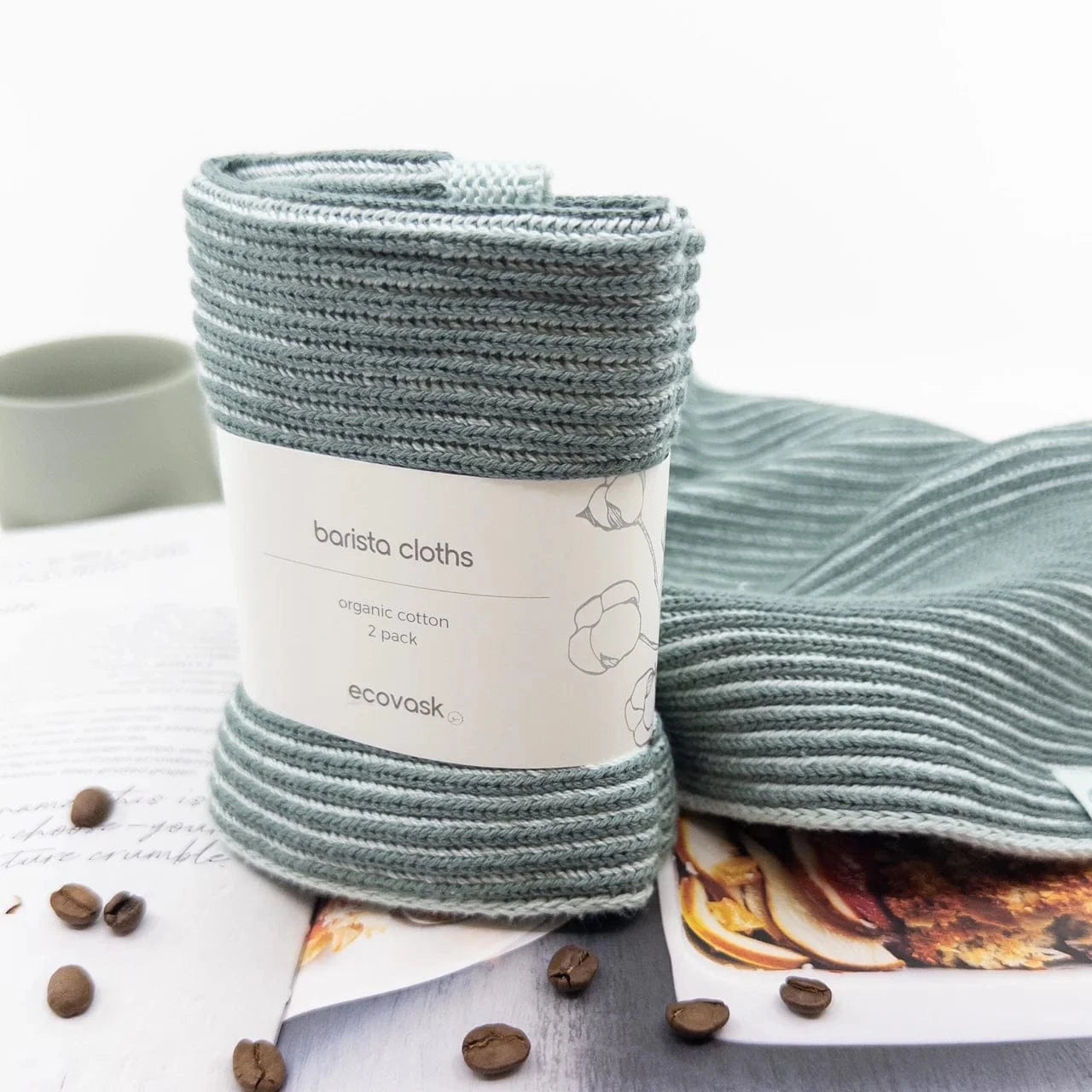 Ecovask Barista Cloths 2pk | Duck Egg