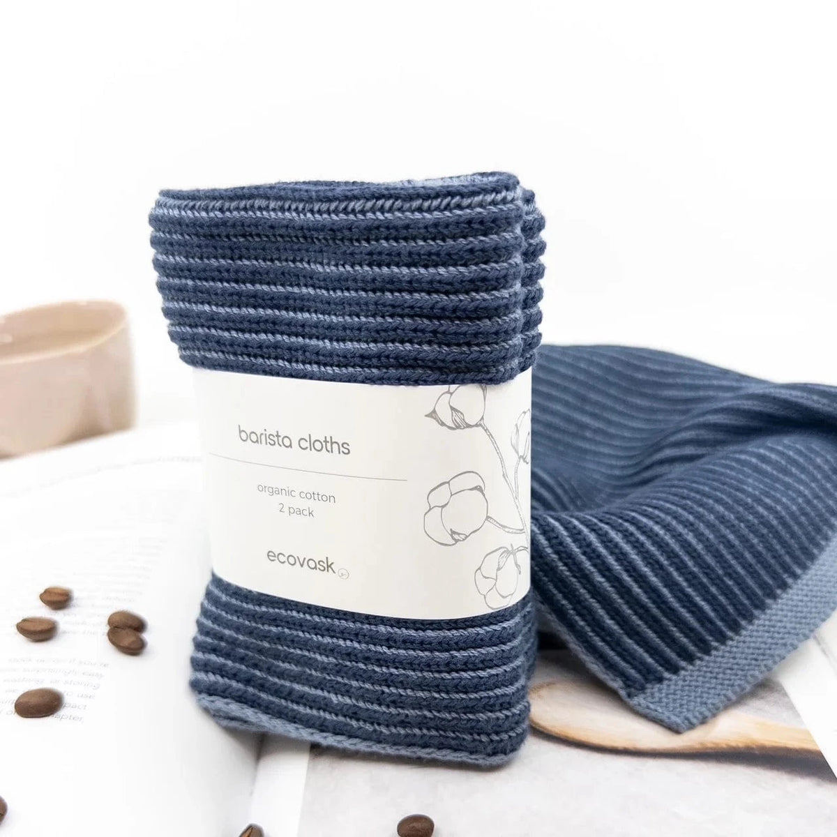 Ecovask Barista Cloths 2pk | Navy