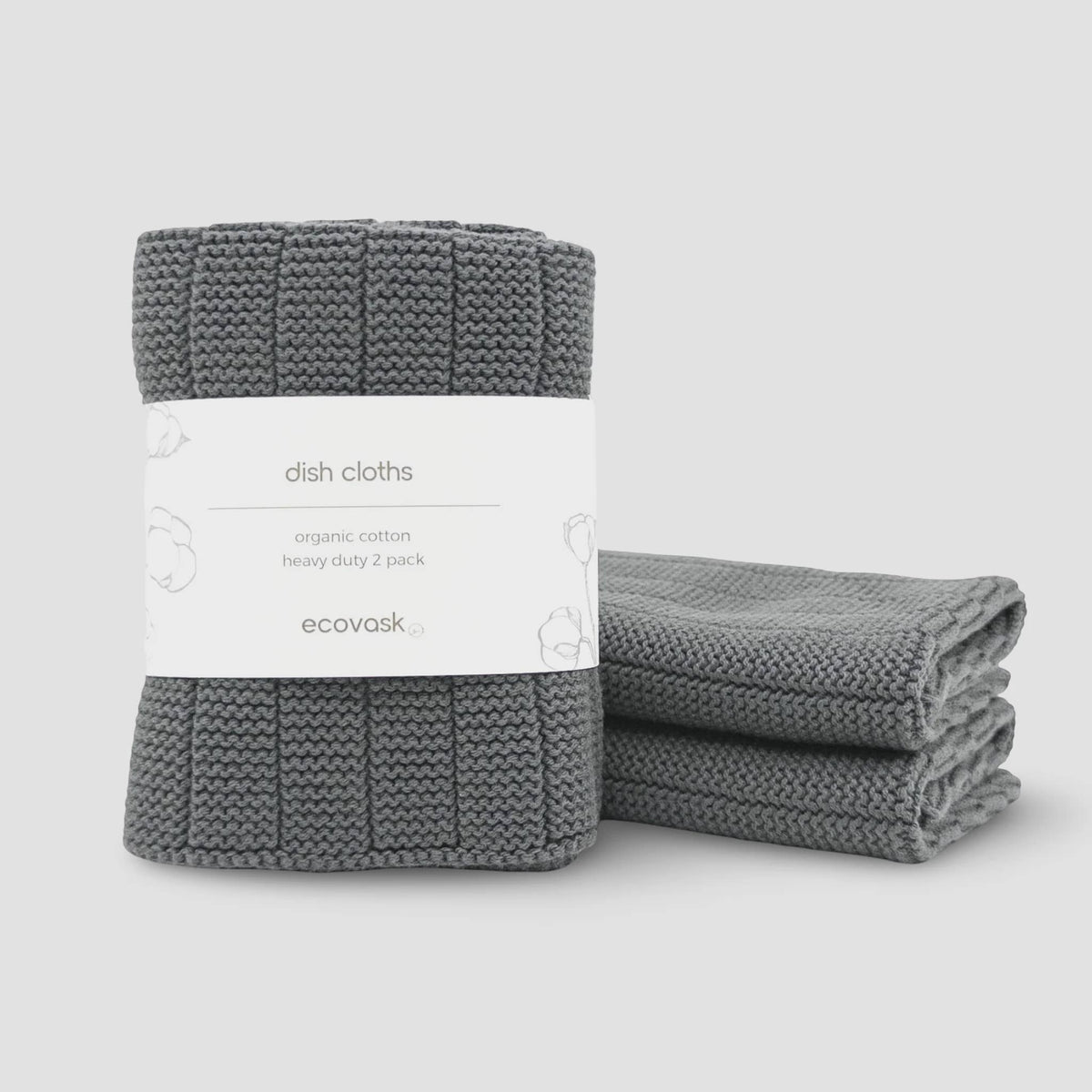 Ecovask Dishcloth HD 2pk | Graphite