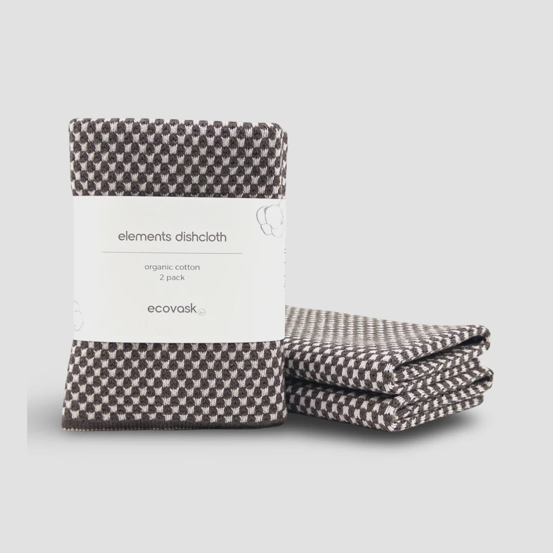 Ecovask Elements Dishcloth 2pk | Chocolate