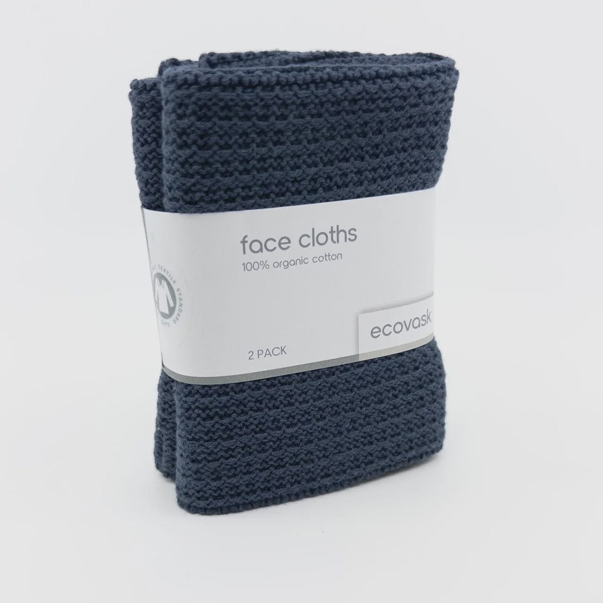Ecovask Face Cloth 2pk | Midnight Navy