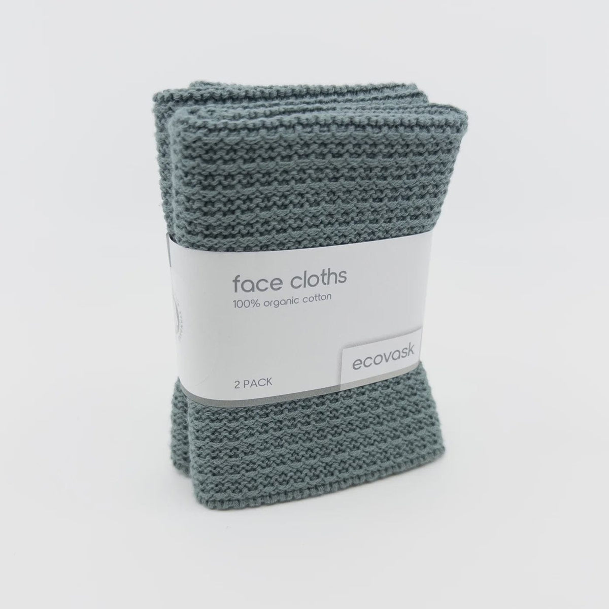 Ecovask Face Cloth 2pk | Seafoam