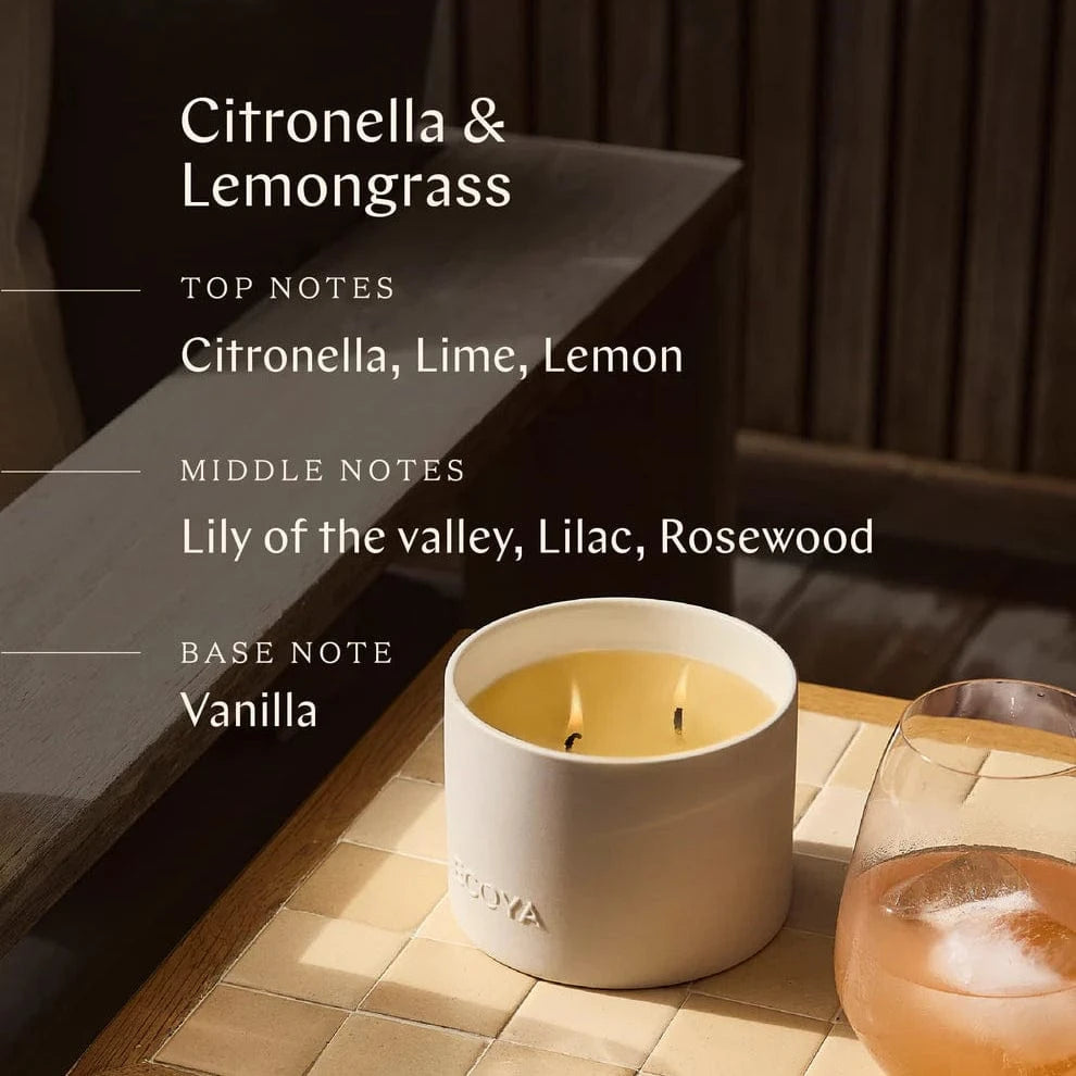 Ecoya Outdoor Candle | Citronella + Lemongrass