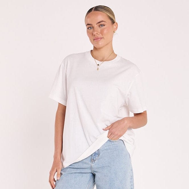Feather + Noise Carter Tee | White