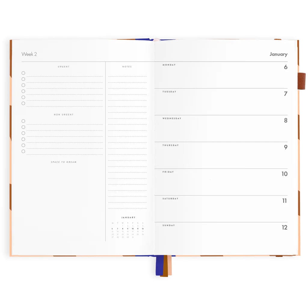 Fox + Fallow 2025 A5 Horizontal Planner | Rust Swirl