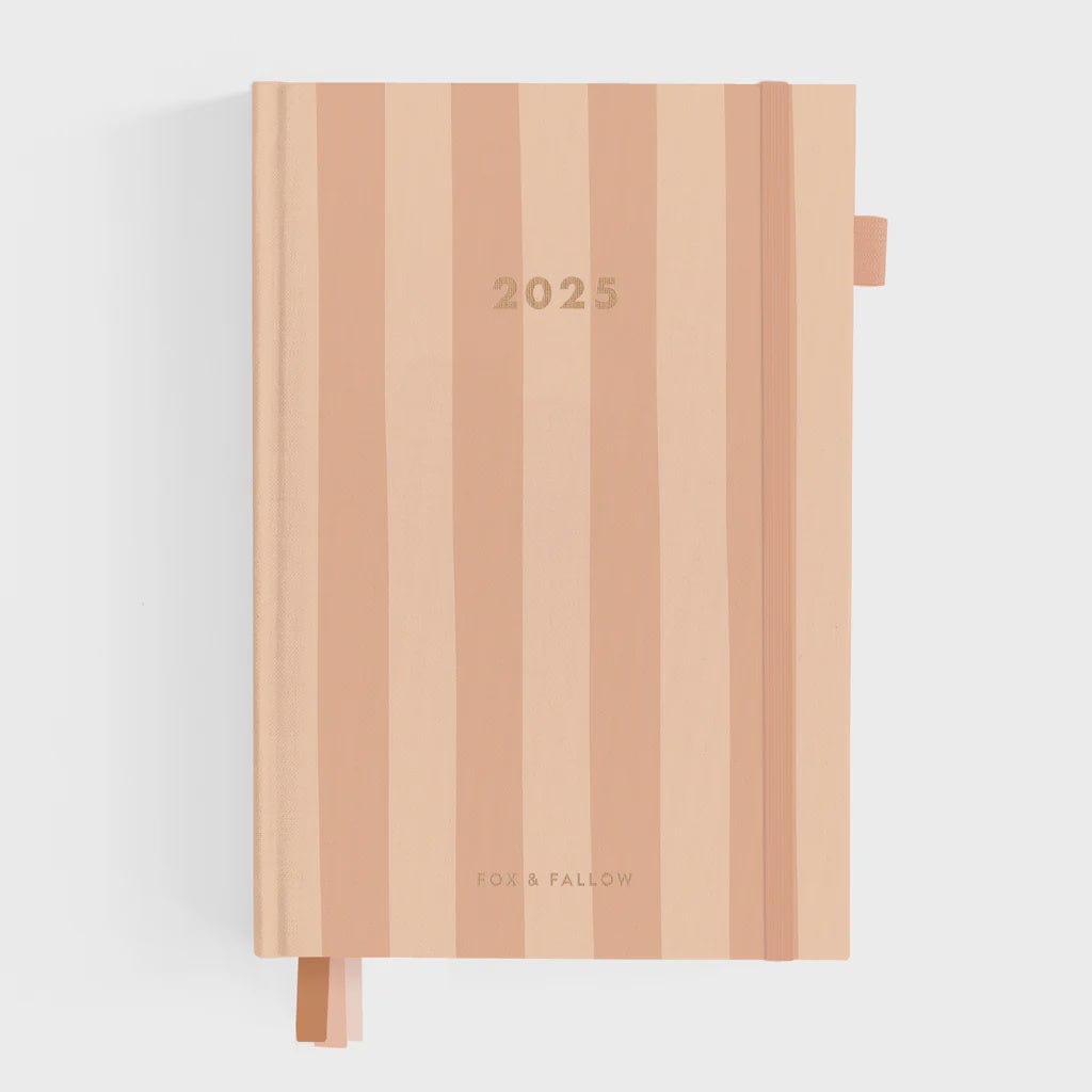 Fox + Fallow 2025 A5 Vertical Planner  Corsica Stripe