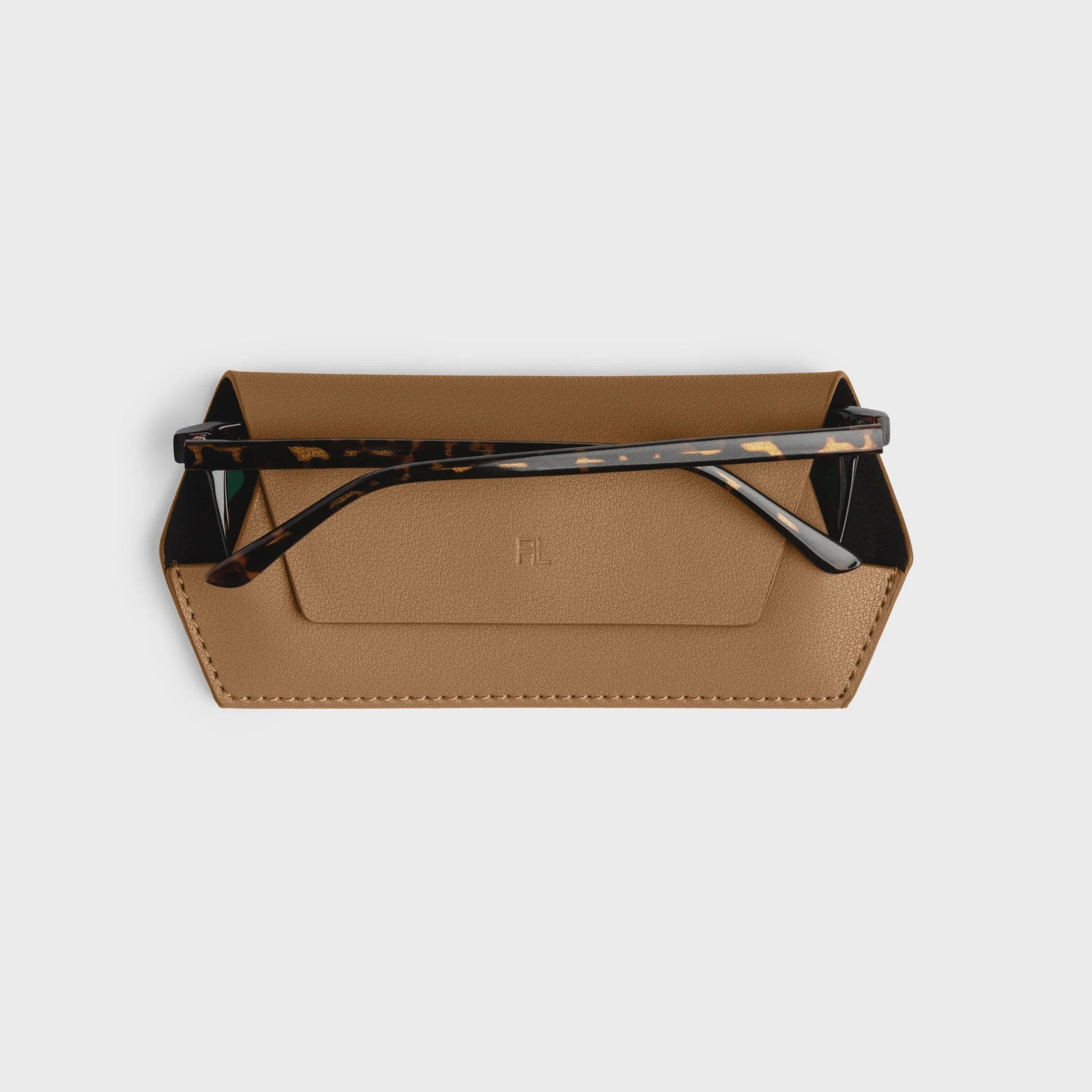 Fox + Leo Slimline Glasses Case | Tan