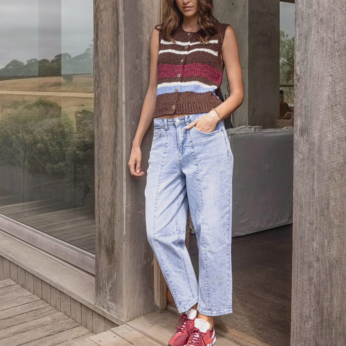 Foxwood Ambrose Barrel Jean | Light Blue