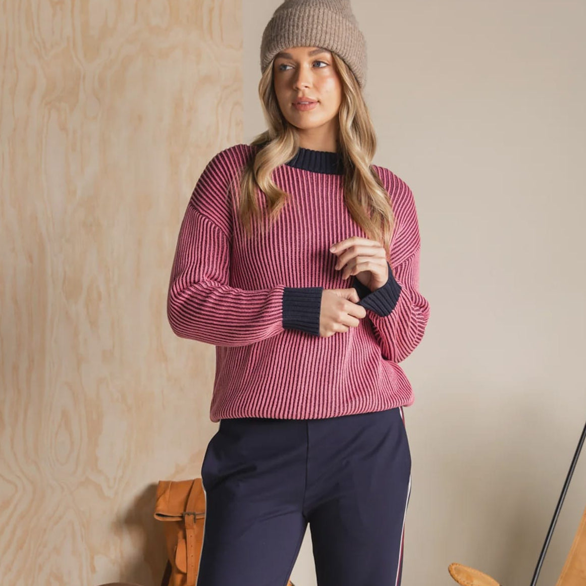 Foxwood Luella Crew Knit | Wine