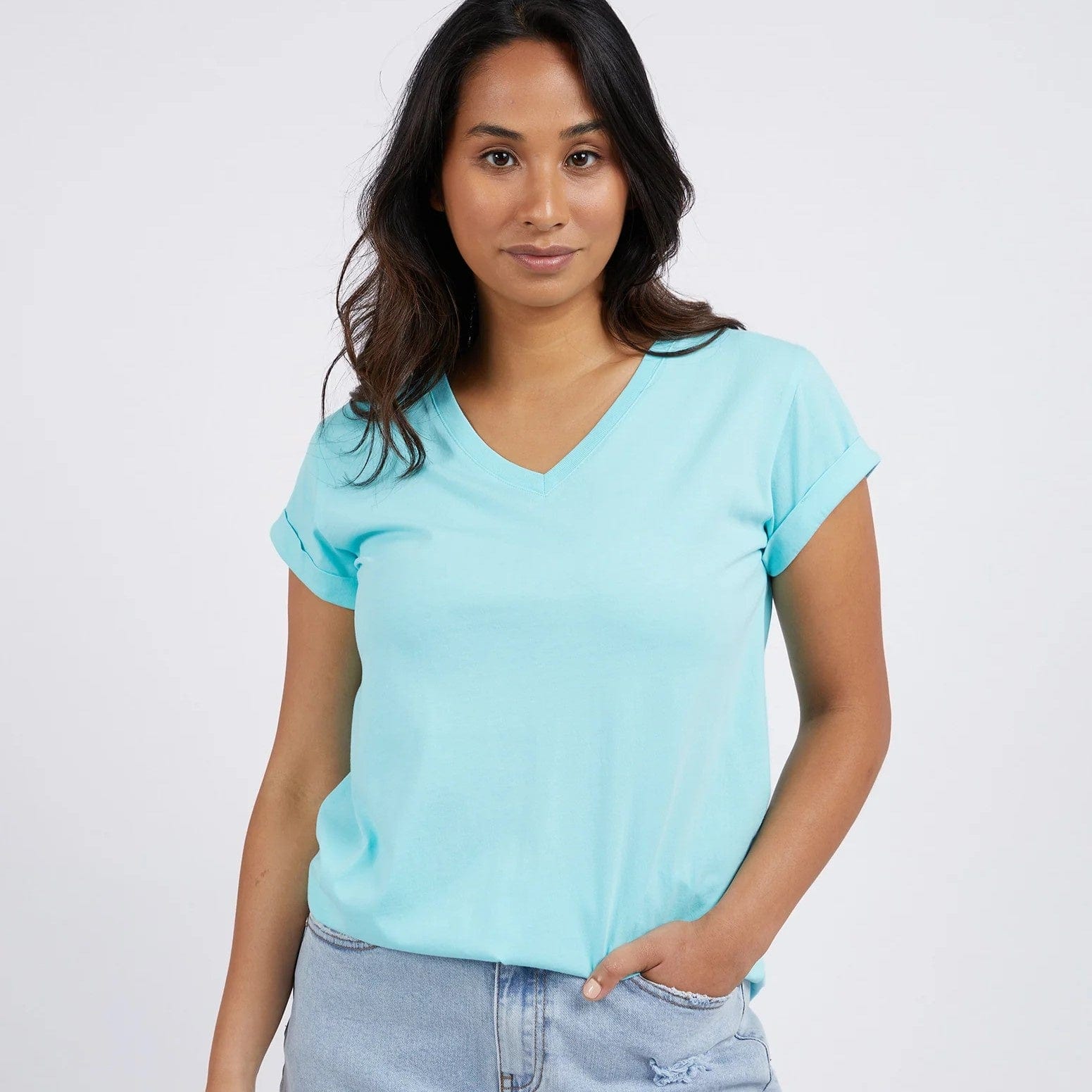 Foxwood Manly Vee Tee | Light Blue