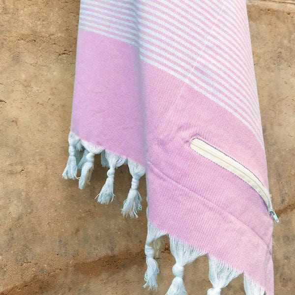 Freostyle Pink Lake Beach Towel (with Pocket)