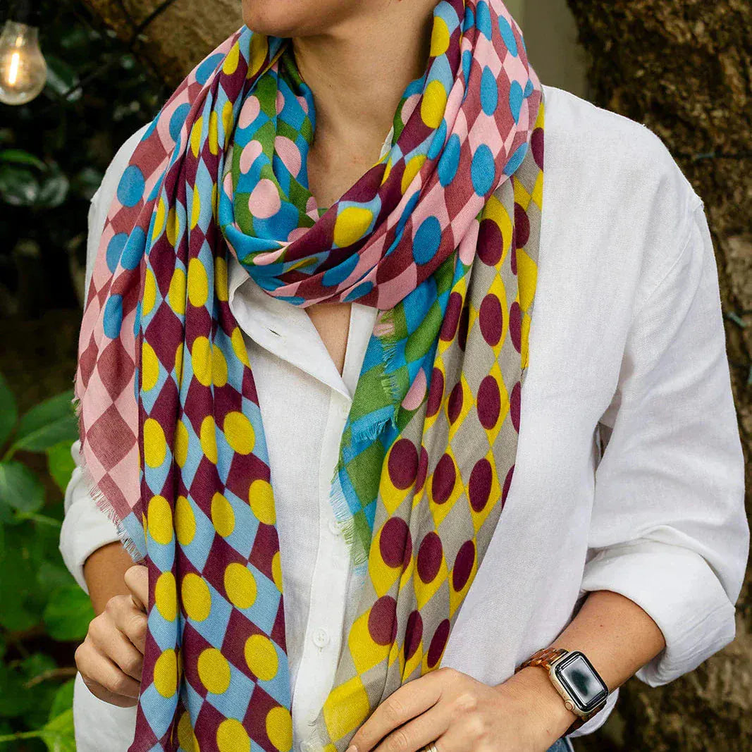 Greenwood Designs Frankie Scarf Geo | Brights