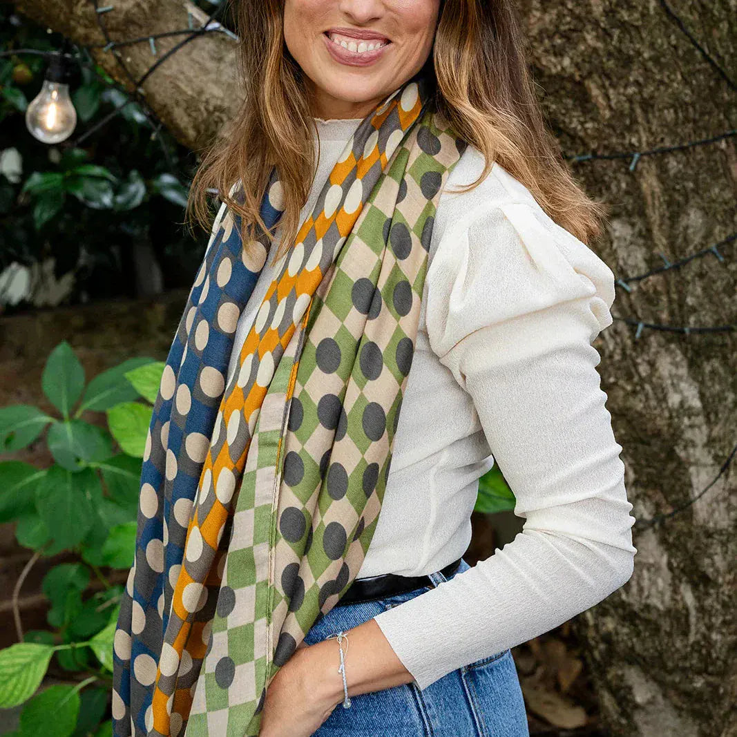 Greenwood Designs Frankie Scarf Geo | Muted Tones