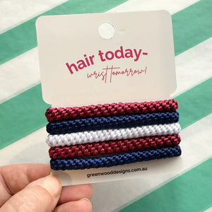 Greenwood Designs Hair Elastics Pack Berry Bonbon
