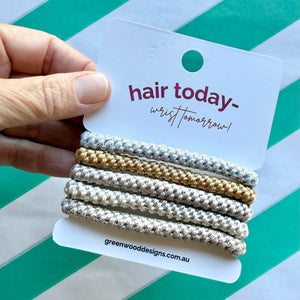 Greenwood Designs Hair Elastics Pack Caramel