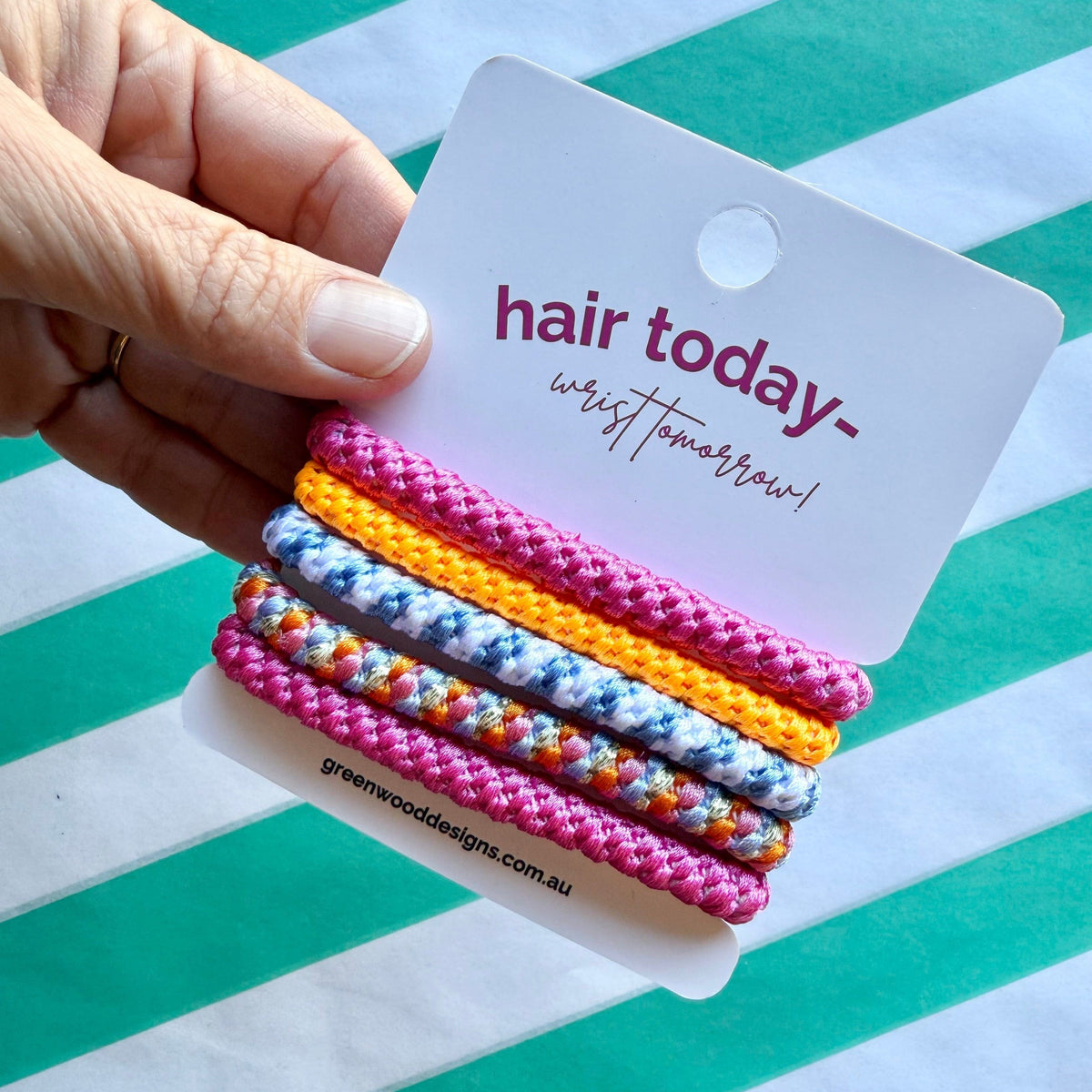 Greenwood Designs Hair Elastics Pack Fruit Tingle