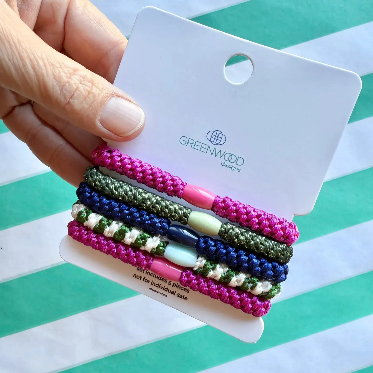 Greenwood Designs Hair Elastics Pack JellyBean
