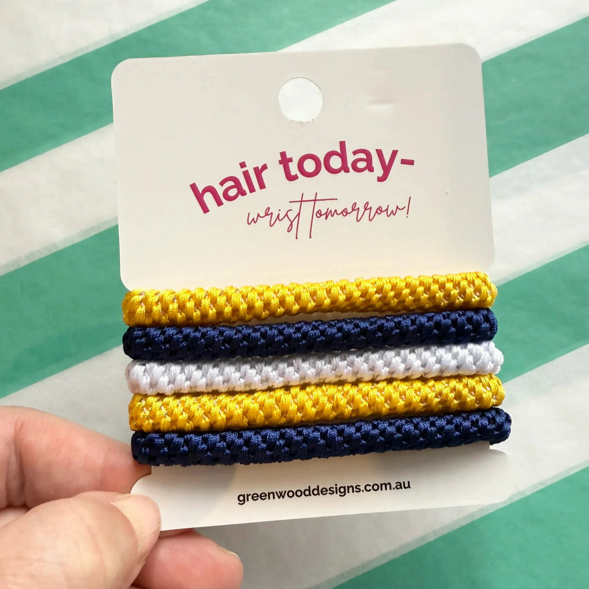 Greenwood Designs Hair Elastics Pack Lemon Twist