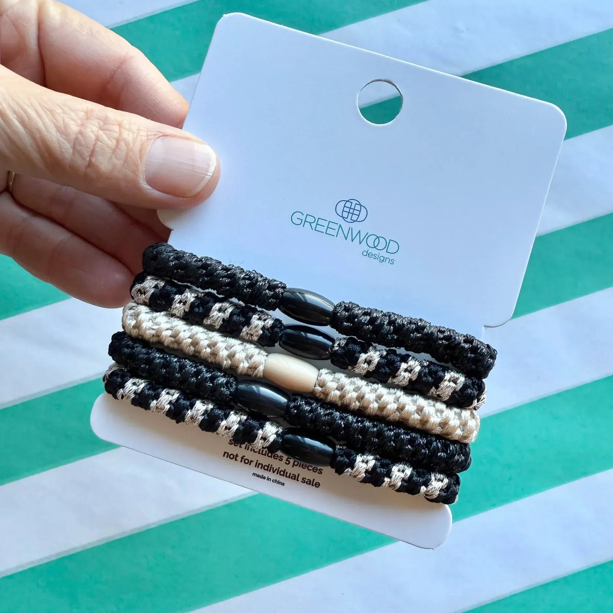 Greenwood Designs Hair Elastics Pack Licorice