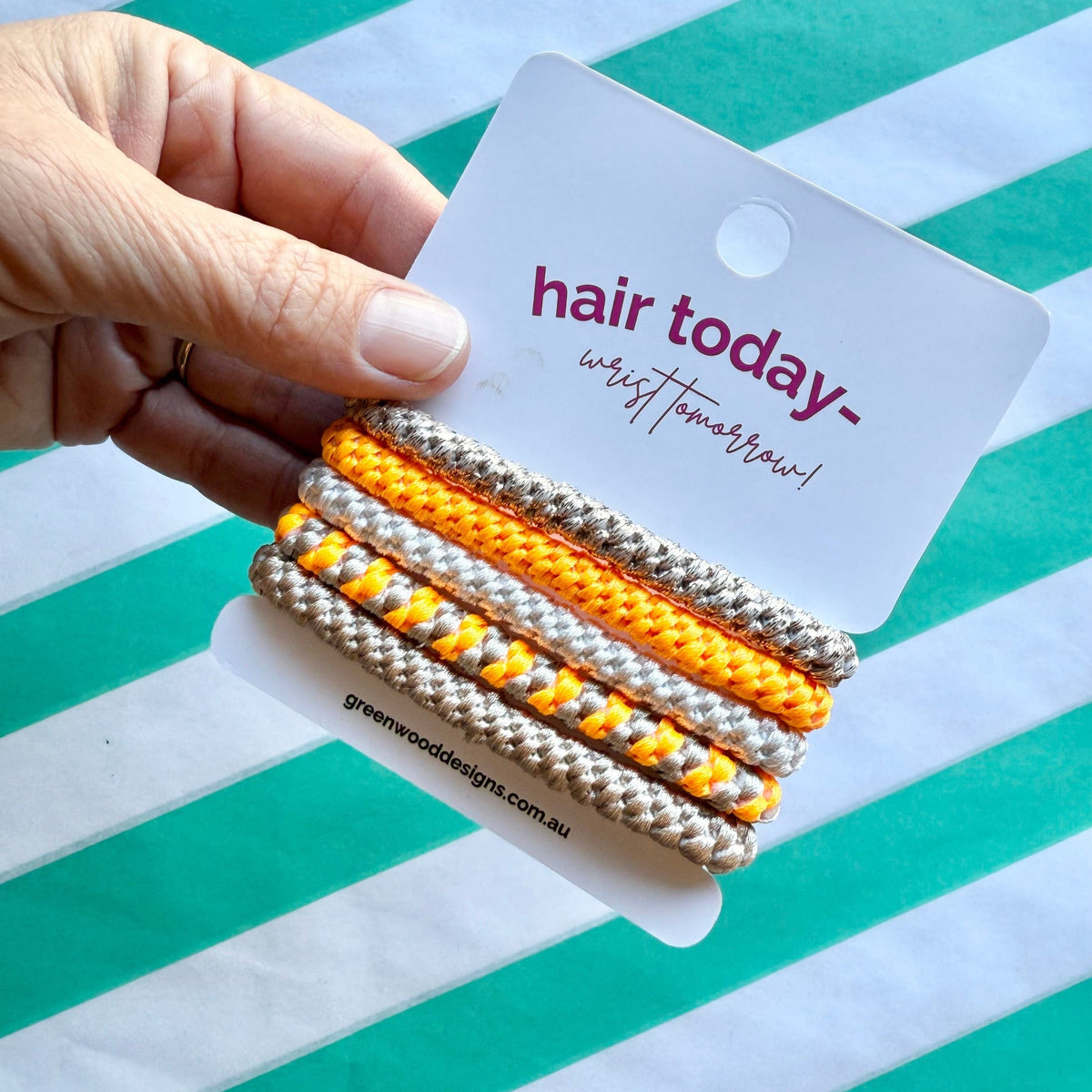 Greenwood Designs Hair Elastics Pack Sherbet