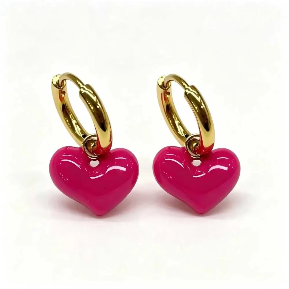 Greenwood Designs Maisie Curvy Heart Hoop Earring