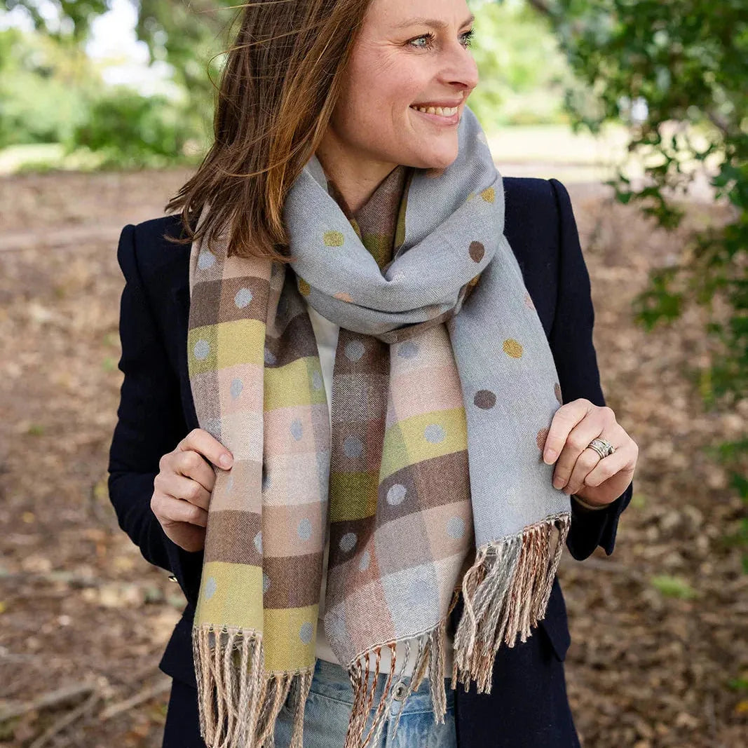 Greenwood Designs Spotty Dotty Blue Scarf