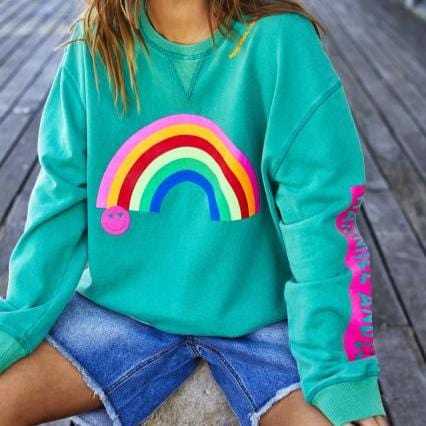 Hammill + Co Vintage Rainbow Sweat | Jade | Hammill + Co