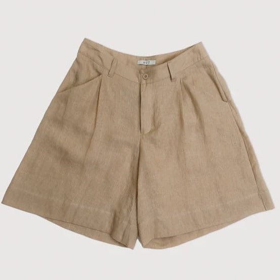 Hut Clothing Tailored Linen Shorts - Sand
