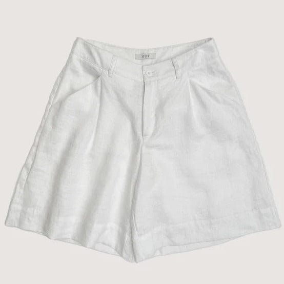 Hut Clothing Tailored Linen Shorts - White